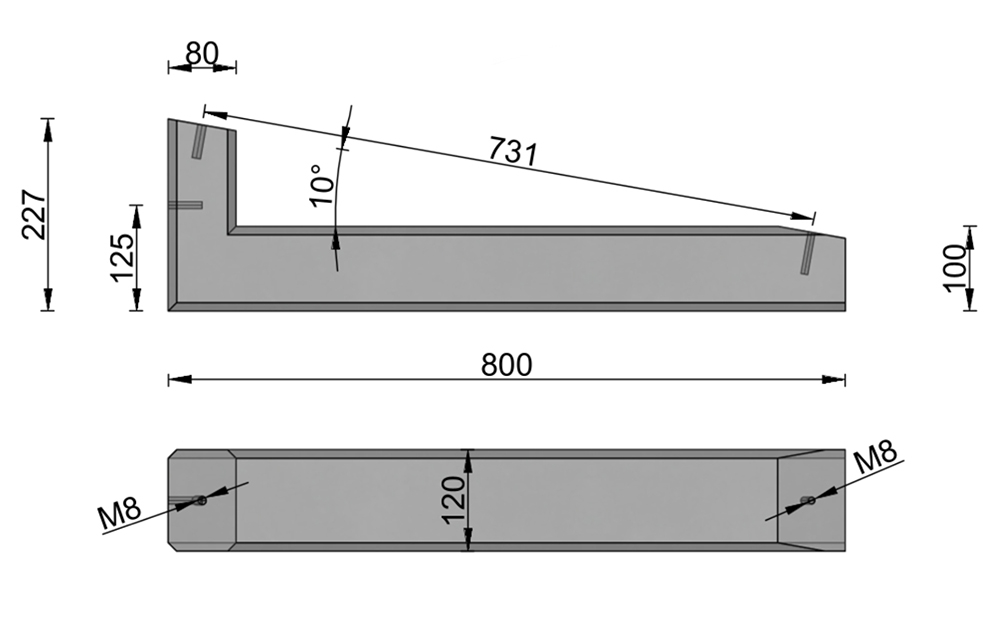 Flachdachhalterung für Solarmodule